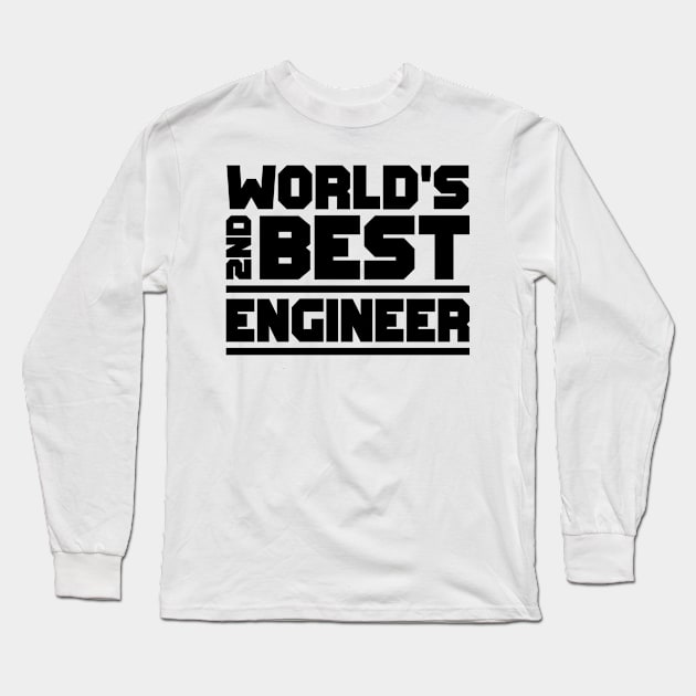 2nd best engineer Long Sleeve T-Shirt by colorsplash